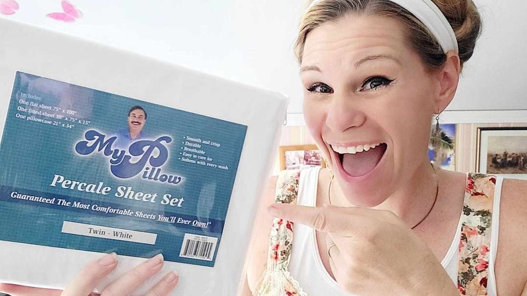 Review! My NEW My Pillow Percale Sheets Are Here!