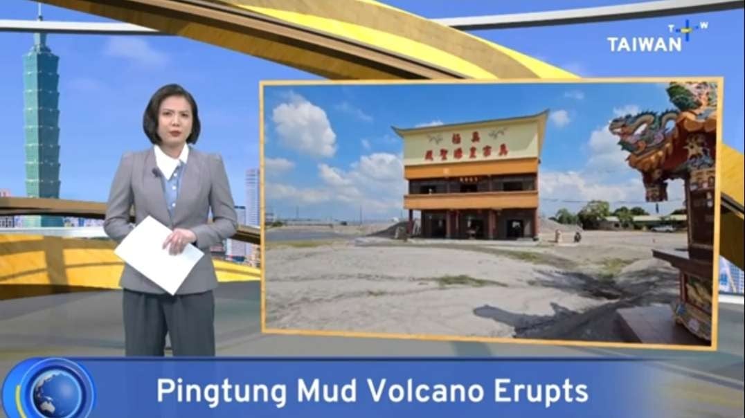 Mud Volcano Makes a Mess in Taiwan s Southern Pingtung County TaiwanPlus News(360p).mp4