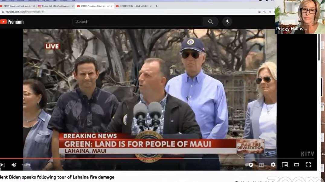 Lahaina Maui Fires Gov. GREEN NEW DEAL is LIVE with BIDEN TheHealthyAmericanPeggyHall