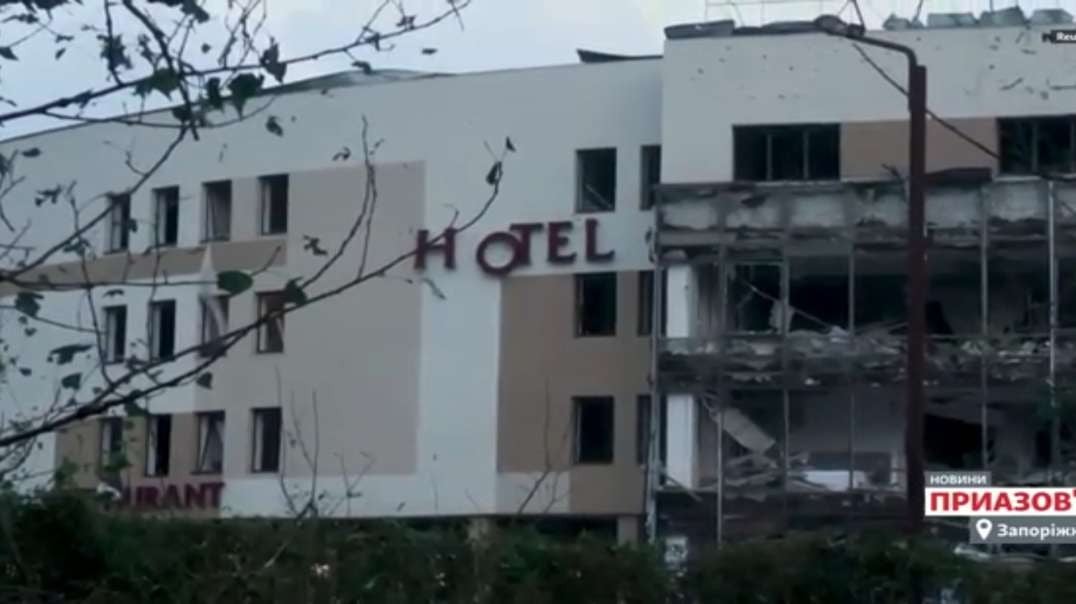 Russia once again attacked Zaporizhzhia, the hotel was destroyed. Video of shocking consequences