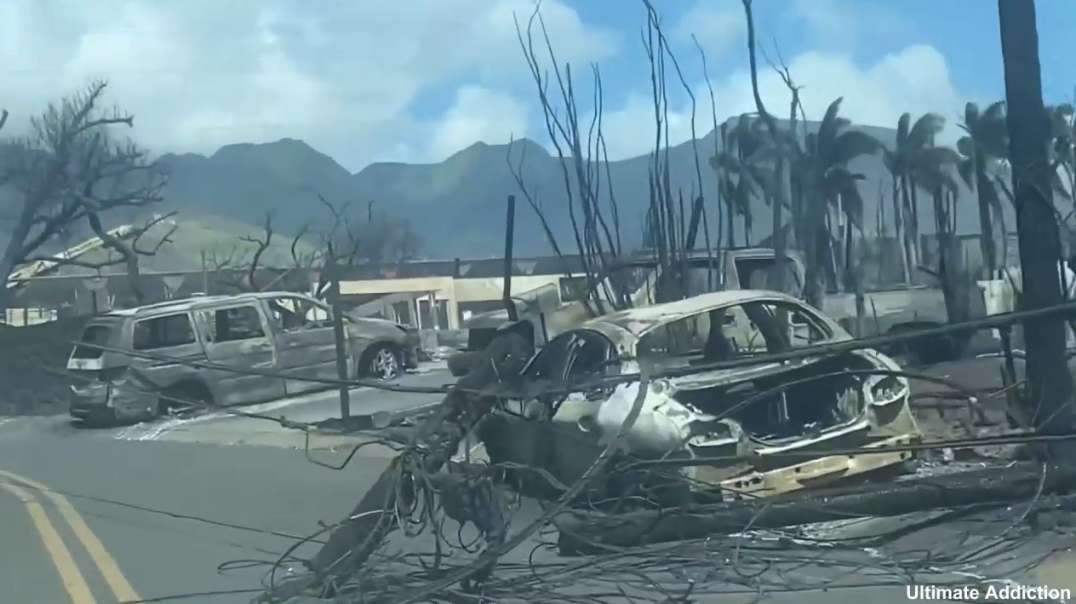 Lahaina Maui Fires Obvious Compromised Power Lines Wahikuli ainakea street ultimateaddiction.mp4