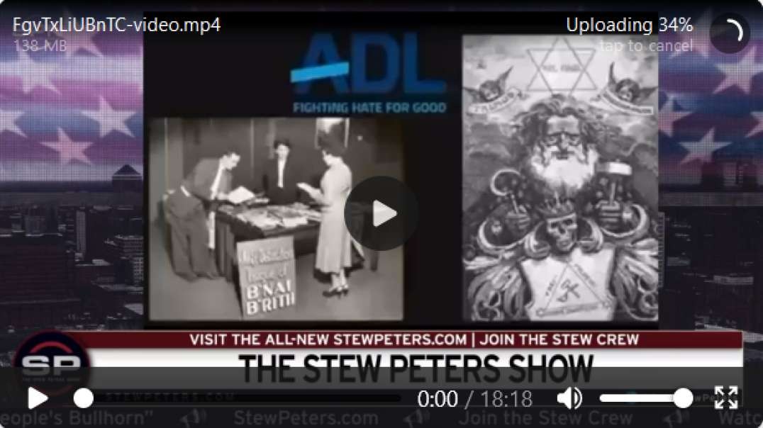 STEW PETERS, Ban The ADL Goes Viral Jewish Supremacy, Sept 8, 2023