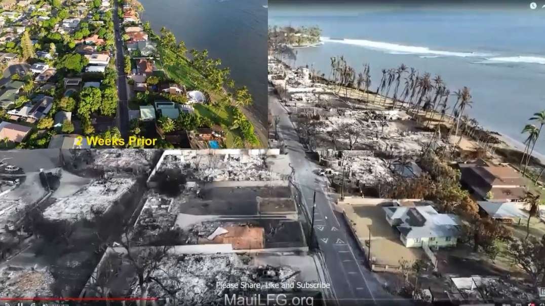 Lahaina Maui Fires Nothing To See Here Before & After Footage Near Hotel Lahaina Shores.mp4