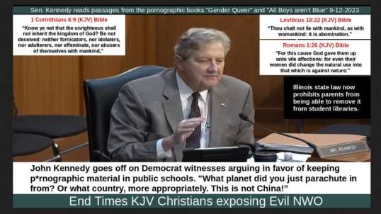 Sen. Kennedy reads passages from the pornographic books "Gender Queer" and "All Boys aren't Blue” 9-12-2023