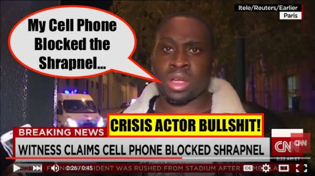 Paris Attacks Unbelievable Crisis Actor Saved By Cell Phone = BULLSHIT!