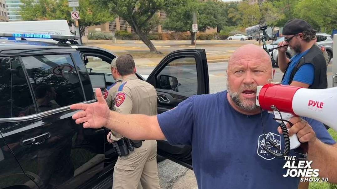 Exclusive Mug Club Sneak Peek- Alex Jones Harassed By State Police For Confronting Governor Abbott