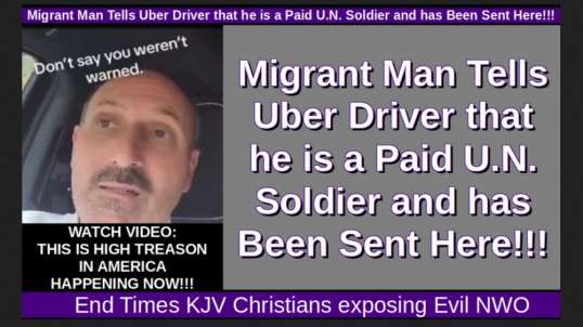 Migrant Man Tells Uber Driver that he is a Paid U.N. Soldier and has Been Sent Here!!!