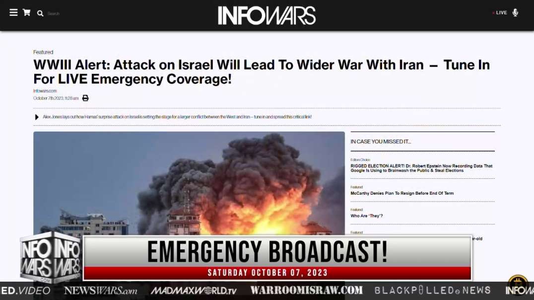 WWIII Emergency Broadcast! Attack on Israel Will Lead To Wider War With Iran