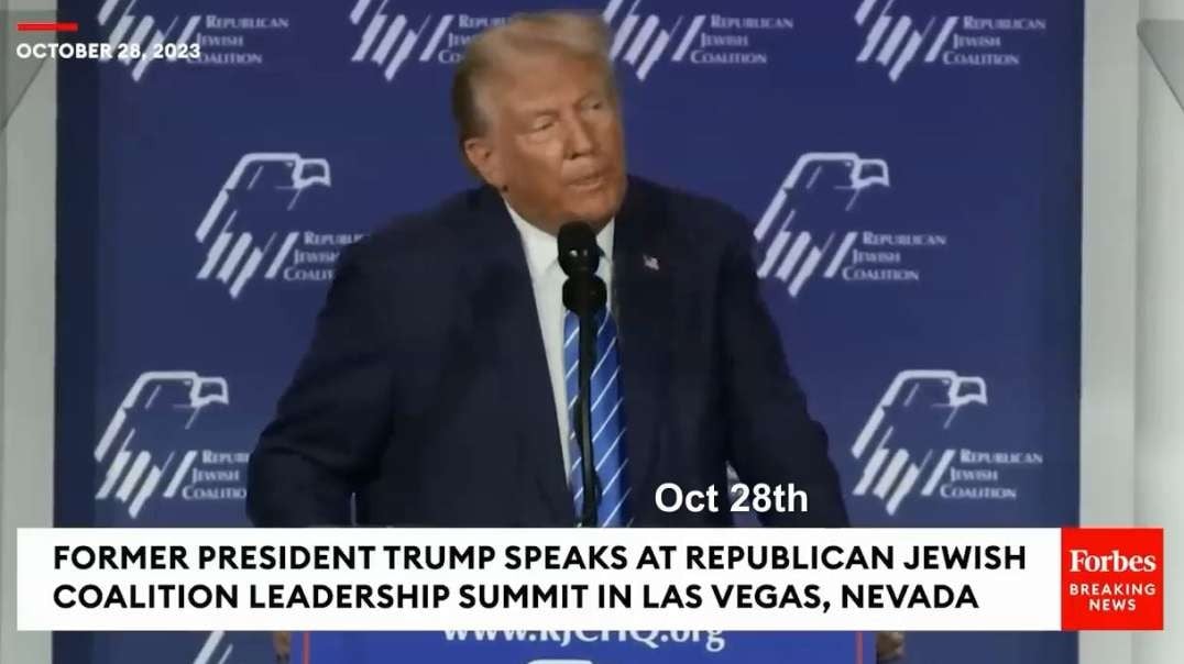 Israel Gaza War Oct 28th Trump Speech Republican Jewish Coalition (RJC) Summit Las Vegas.mp4