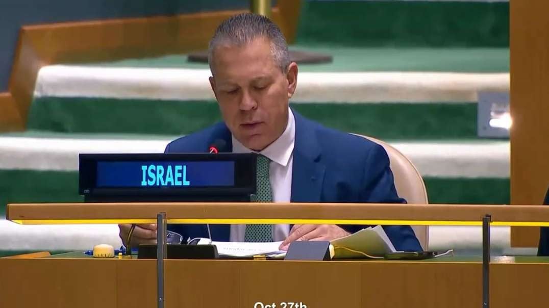 Israel Gaza War Israel Spokesman UN General Assembly 10-27-23.mp4