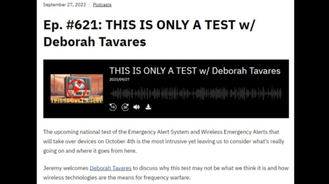 Deb Tavares - THIS IS ONLY A TEST (09/27/23)