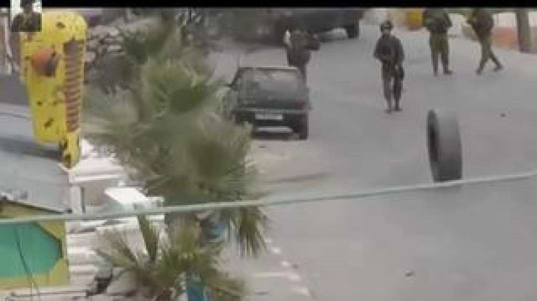 IDF BATTLES A RUN AWAY TIRE, Guess Who Won The Battle