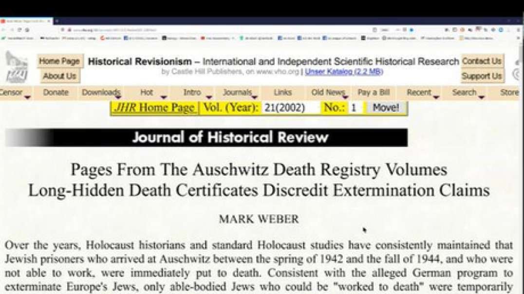 Pages from The Auschwitz Death Registry Volumes Discredit Extermination Claims, Nov 9, 2023