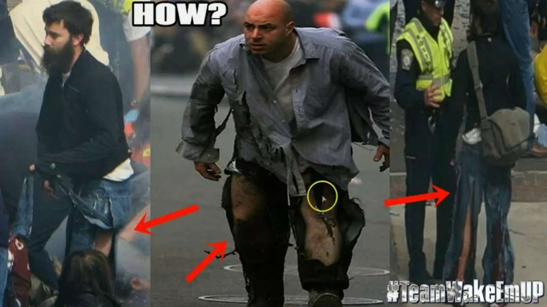 What the hell happened to those benches lol the Boston Marathon bombing hoax