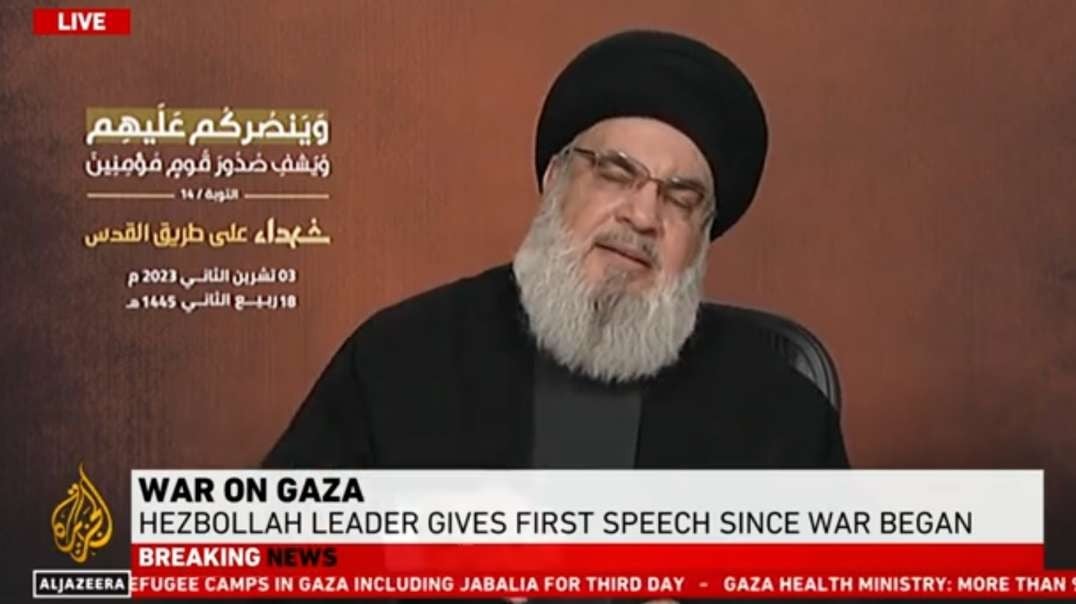 Hezbollah chief Hassan Nasrallah gives Gaza speech