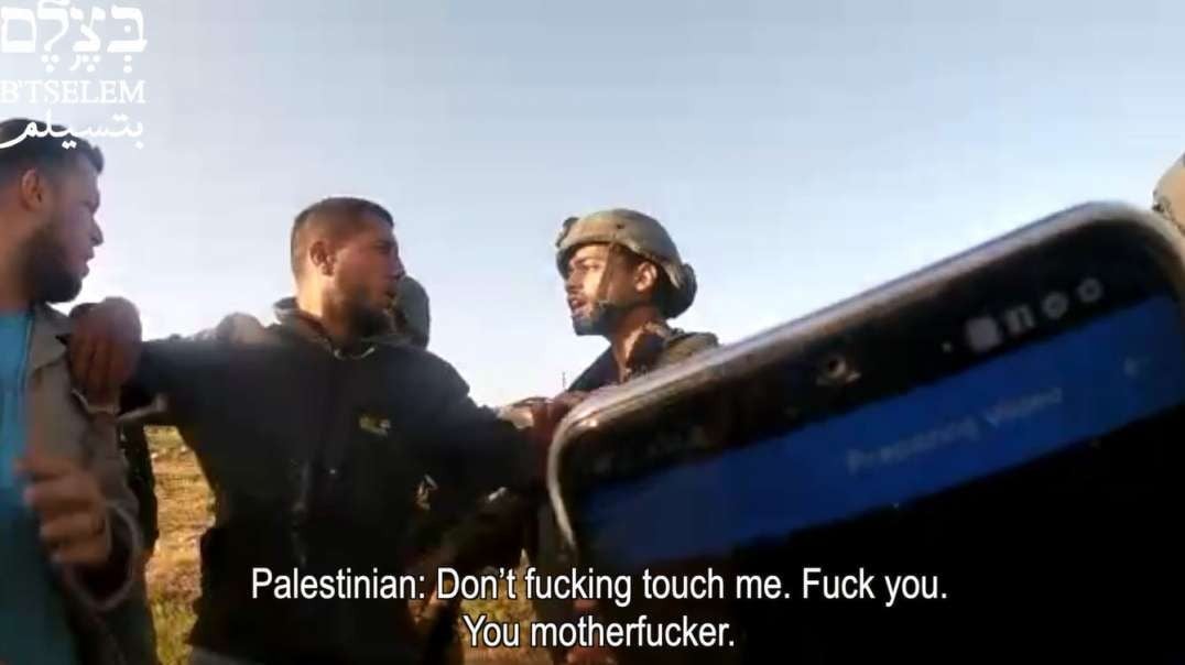 Palestinian Life Under Occupation April 2021 Soldiers prevent Palestinians from working their land and fire “rubber” bullets at them.mp4