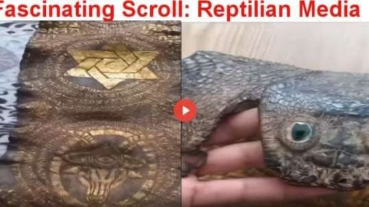 Jewish Scroll on Reptilian Skin