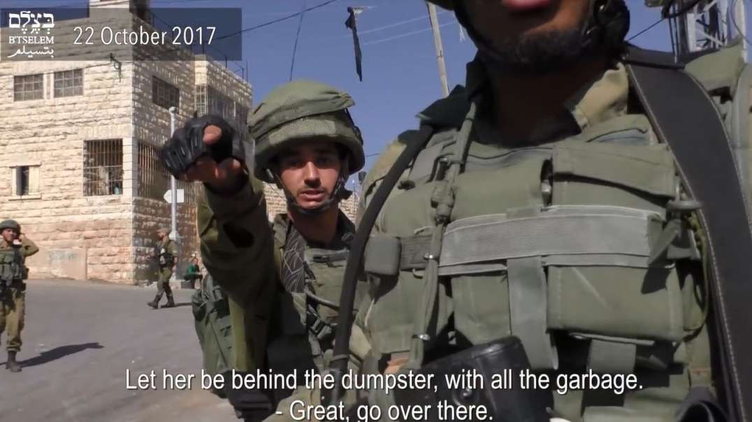 Palestinian Life under occupation in Hebron Soldiers harass teachers and school children Oct-Nov 2017.mp4