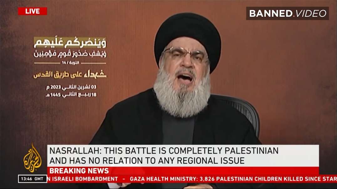 VIDEO- Head Of Hezbollah Threatens U.S. And Its Territories For Being “Directly Responsible” For Gaza Atrocities