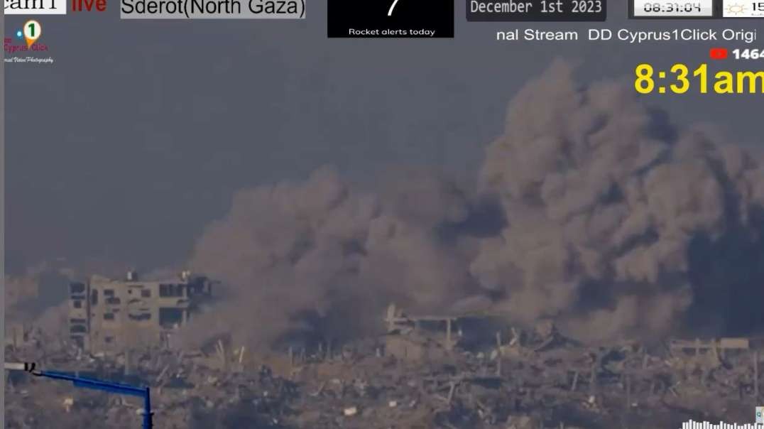 Ceasefire Ends Israel Gaza War Dec 1st Ground Activity & Bombardments 756am - 923am.mp4