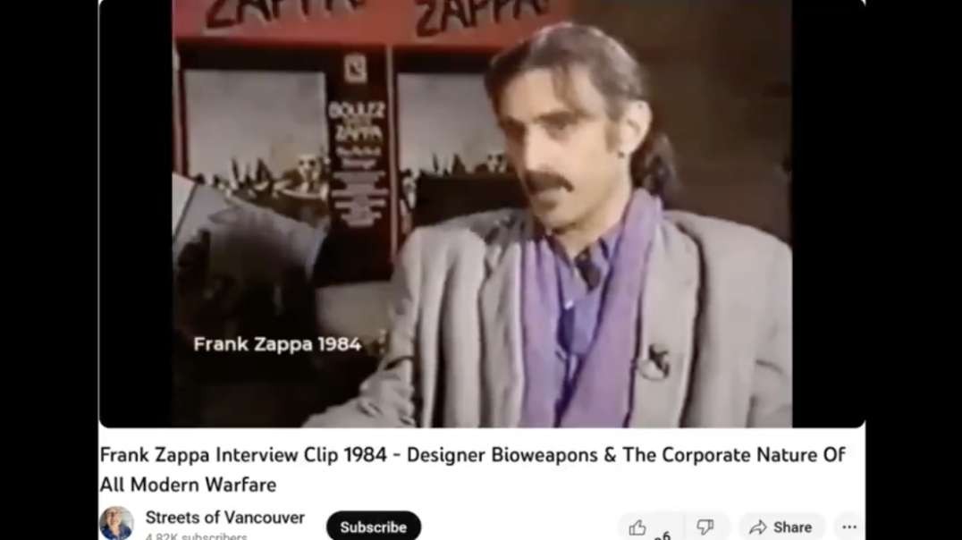 In 1984 Frank Zappa told us exactly what was happening and was going to happen to us today