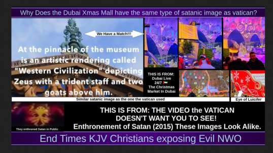 Why Does the Dubai Xmas Mall have the same type of satanic image as vatican?