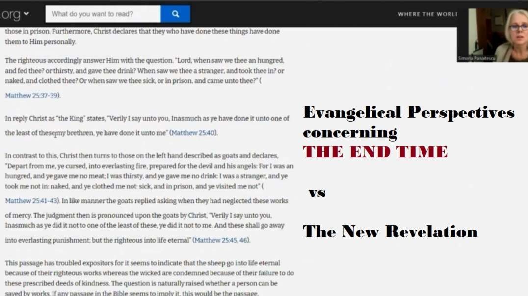 Evangelical Perspectives concerning The End Time vs The New Revelation