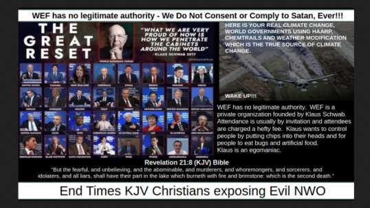 WEF has no legitimate authority - We Do Not Consent or Comply to Satan, Ever!!!