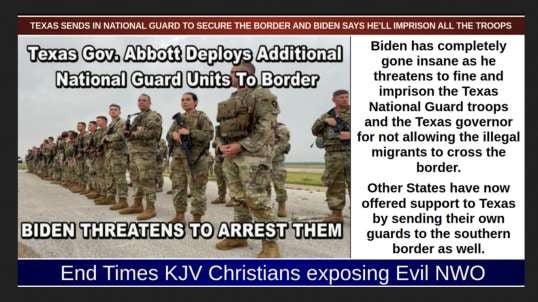 TEXAS SENDS IN NATIONAL GUARD TO SECURE THE BORDER AND BIDEN SAYS HE'LL IMPRISON ALL THE TROOPS