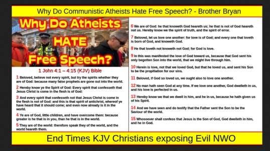 Why Do Communistic Atheists Hate Free Speech? - Brother Bryan