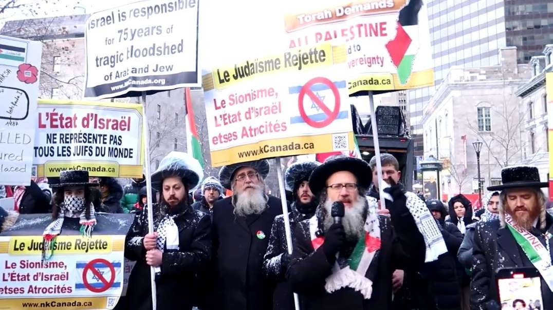 Israel Gaza War Montreal Rabbi condemns the 100 days of Zionist genocide in Gaza 1-14-24.mp4