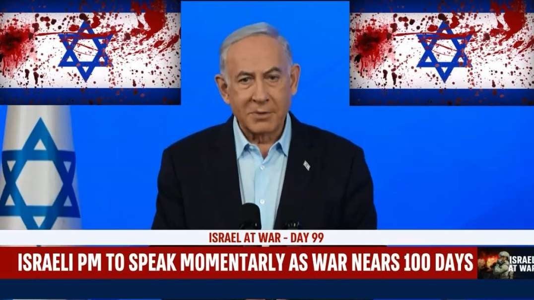Israel Gaza War Jan 13th PM Netanyahu gives a statement eve of the 100th day of the war.mp4