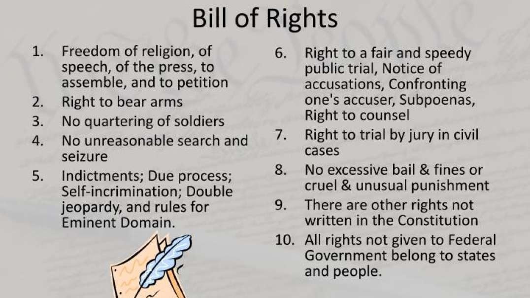 THE 10 AMENDMENTS OF FREEDOM THAT I DON'T SEEM TO HAVE COMPLETELY.