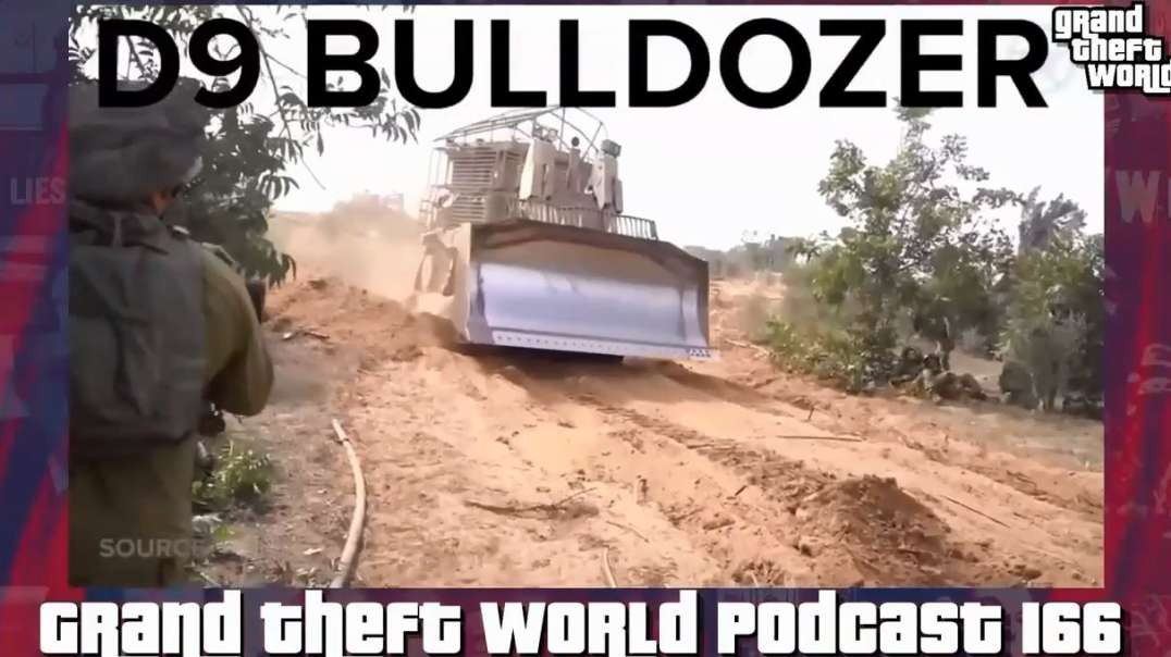 Israel Gaza War Bulldozers Being Used to Destroy Gaza Caterpillar D9.mp4