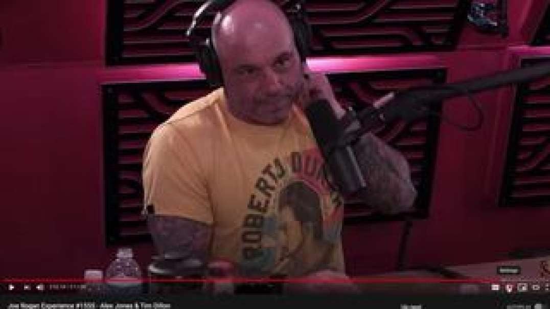 Joe Rogan caught getting instructions from his handler during Alex Jones podcast relax we're here