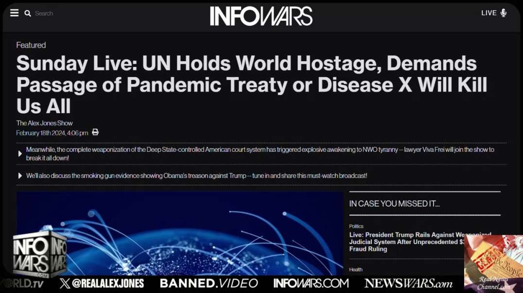 UN Holds World Hostage, Demands Passage of Pandemic Treaty or Disease X Will Kill Us All