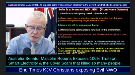 Australia Senator Malcolm Roberts Exposes 100% Truth on Smart Electricity & the Covid Scam that killed so many people