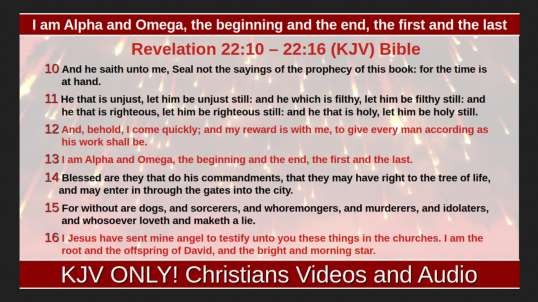 I am Alpha and Omega, the beginning and the end, the first and the last
