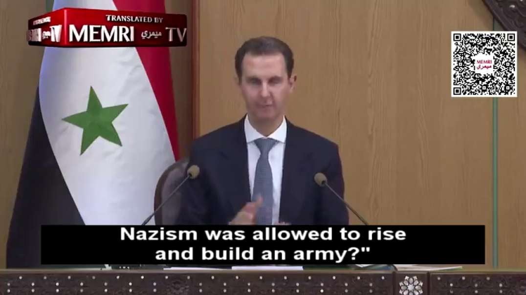 Assad on the holocaust myth and who funded Hitler
