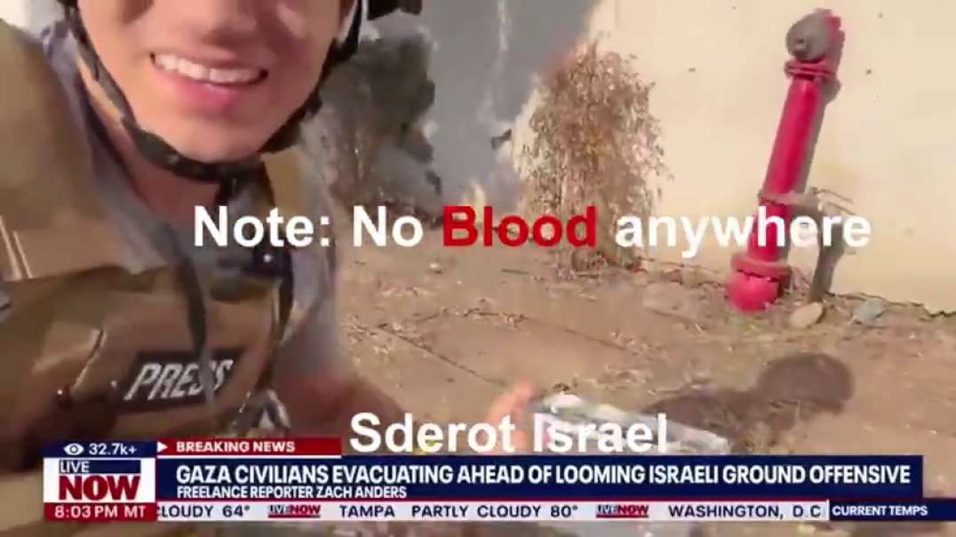 Blood FRAUD Sderot Israel the staged Hamas attack 10-12-23