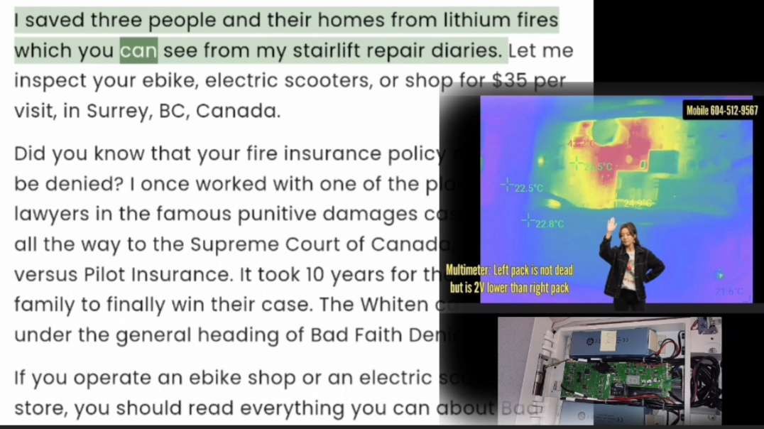 Foiling Impending Ebike and eScooter Lithium Fires in Surrey Vancouver BC