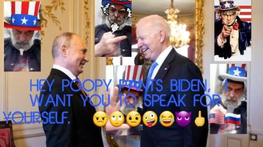 Biden Is Propped Up While Insulting Putin.  😠🙄🤨🤪😂😈🖕🇺🇲🇷🇺
