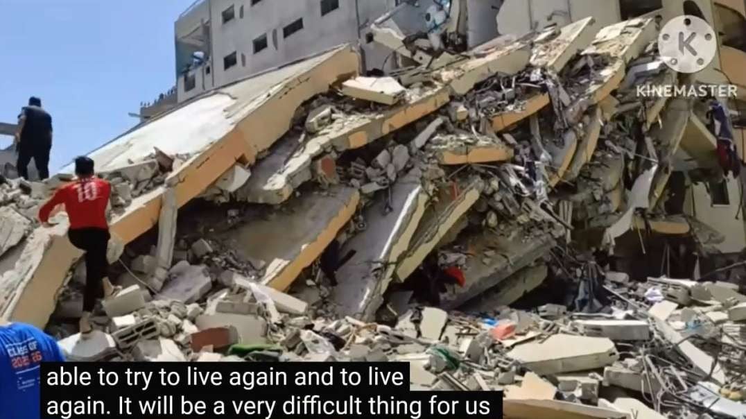 Gaza Families Searching Through Their Destroyed Homes Israel Gaza War.mp4