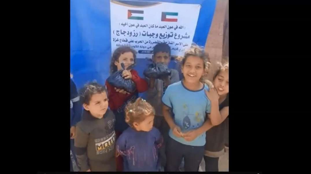 Rafah Gaza Feeding Chicken & Rice To Displaced Families In Tents.mp4