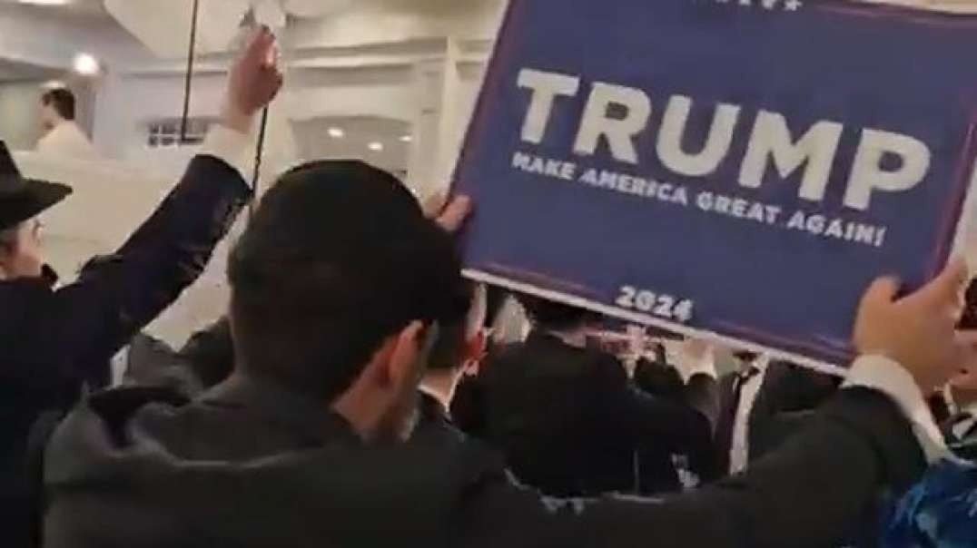 Jews dancing for their kike puppet Trump