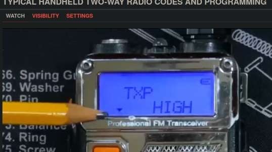 Typical Handheld, SHTF, Two-Way Radio Menu Codes and Programming