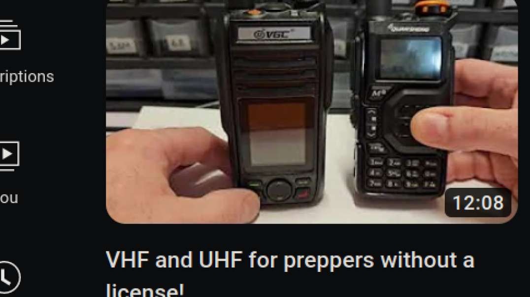 VHF and UHF for preppers without a license