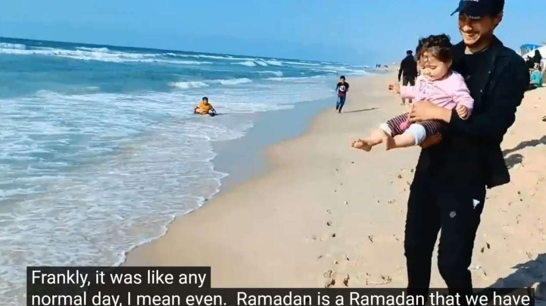 Rafah Gaza Displaced Spending Time At The Beach - The Day & Life in S Gaza.mp4