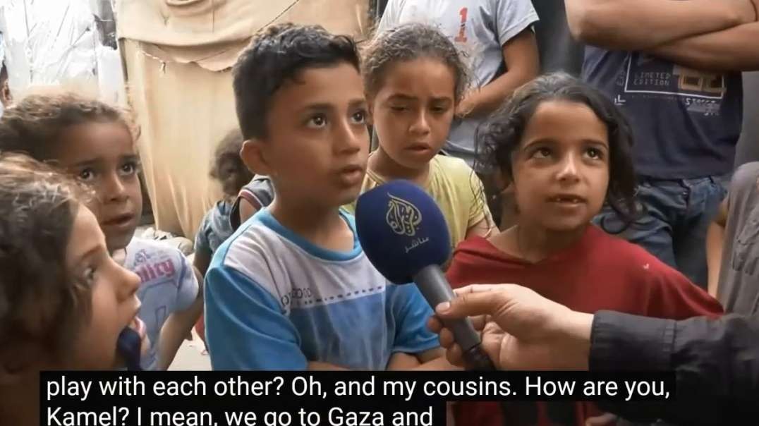 Rafah Gaza Interviewing Student & Children Living In Displacement Tents.mp4