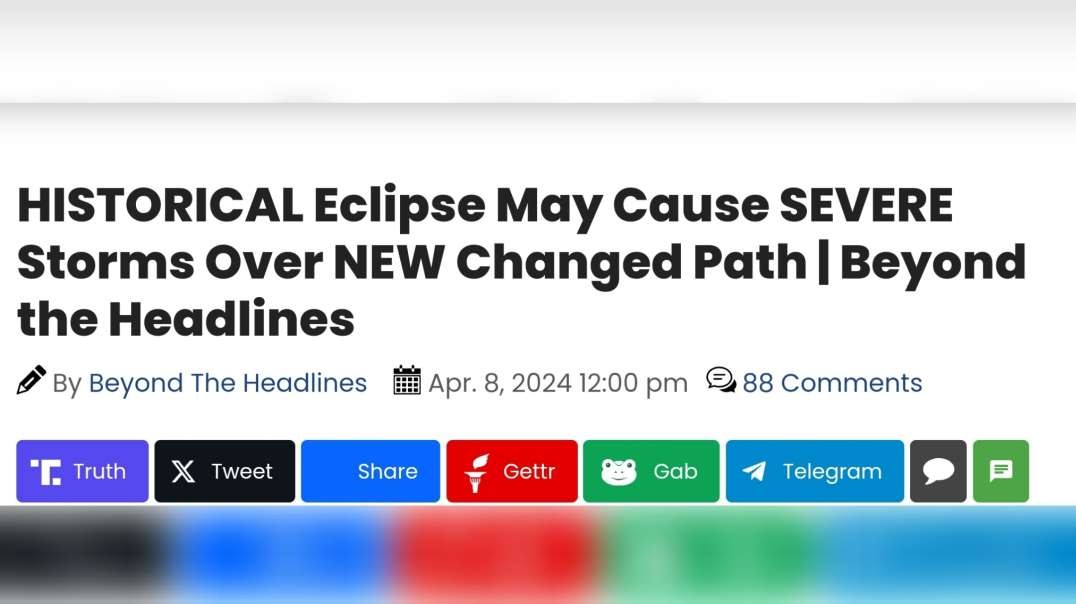 The Solar Eclipse is changing Path?!
